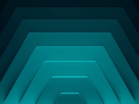 Cyan abstract pattern for web template background, brochure cover or app. Material style. Geometric...