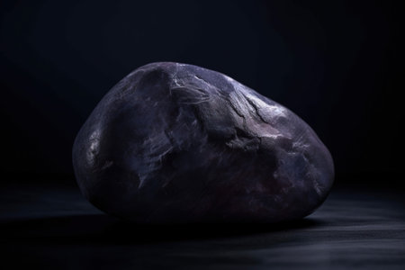 Taaffeite is a rare precious natural geological stone on a black background in low key. Fashionable jewelry elegant decoration. AI generated.の素材
