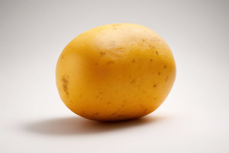 Fresh potato isolate on white background. Macro studio shot. Useful vegetable, dietary vitamin. AI generated.の素材