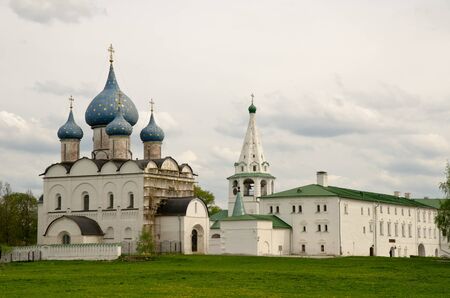 Ancient kremlin in the Russian Suzdal town  (XII century)の写真素材