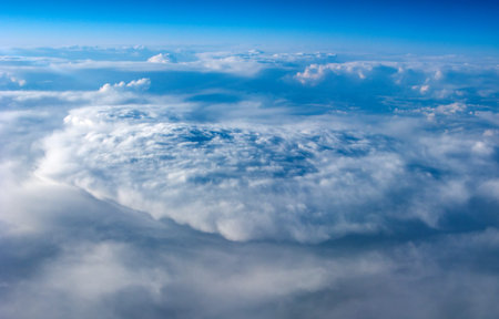 Aerial view of the strange-shape cloud