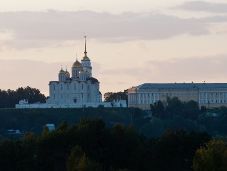 The picture of the Russian christian church at the Vladimir townの写真素材