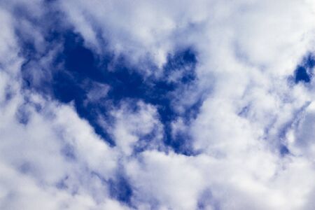 blue sky and white cloudsの写真素材