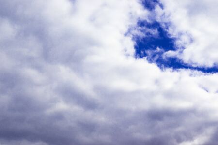 blue sky and white cloudsの写真素材
