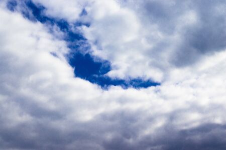 blue sky and white cloudsの写真素材