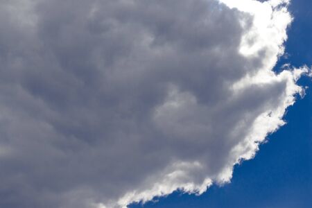 blue sky and white cloudsの写真素材