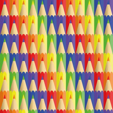 pencils of six flowers - seamless texture. vector illustrationのイラスト素材