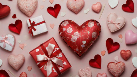 Background for Valentines Day love theme.の写真素材