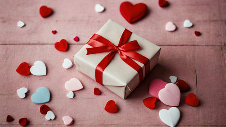 Background for Valentines Day love theme.の写真素材