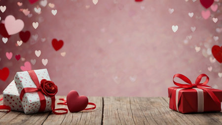 Background for Valentines Day love theme.の写真素材