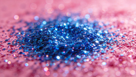 glitter vintage lights background. silver, blue and pink. de-focusedの写真素材