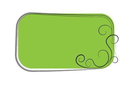 vector ornamental frame with curls and linesのイラスト素材