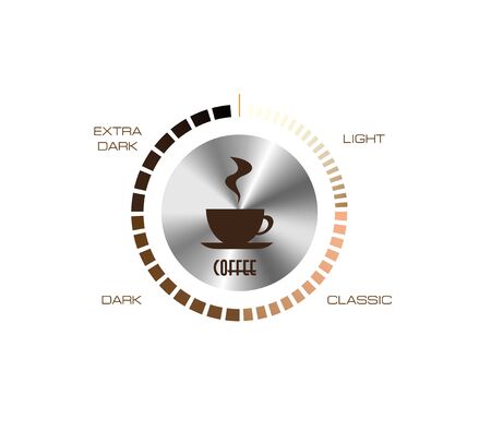metal level control of coffee with brown dialのイラスト素材