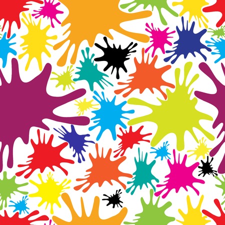 Vector seamless background of color blots different shapesのイラスト素材