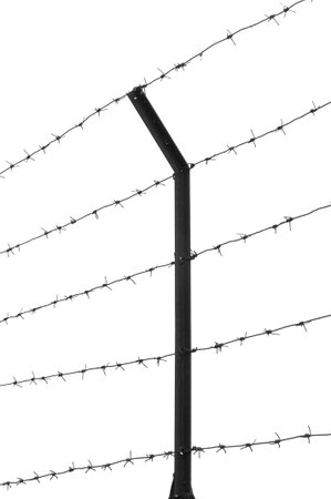 barbed wire fenceの写真素材