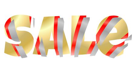 vector inscription sale of gold silver rubyのイラスト素材