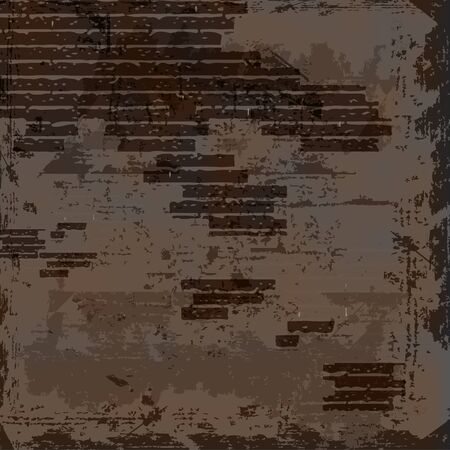 vector empty old shabby brick wallのイラスト素材