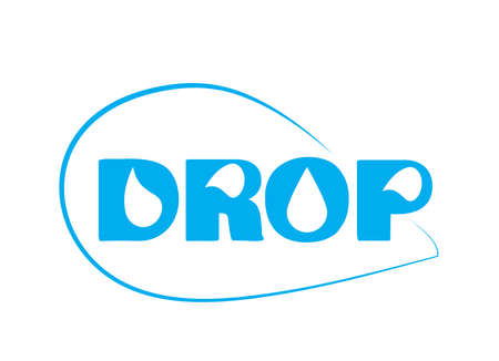 Vector stylized sign with the image of a drop of dropsのイラスト素材