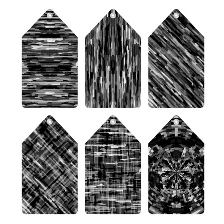 vector black and white abstract blank price tagのイラスト素材