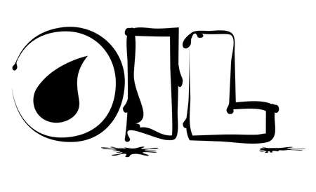 Vector stylized inscription oil logoのイラスト素材