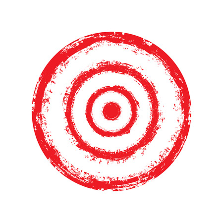 vector red target painted with paintのイラスト素材