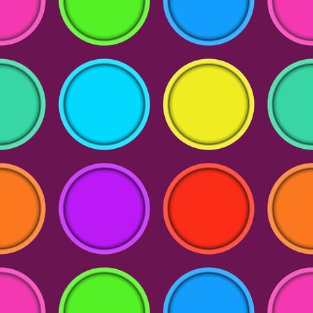 abstract seamless pattern with colored circlesのイラスト素材