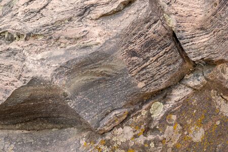 Background of an interesting layered stoneの写真素材