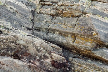 Background of an interesting layered stoneの写真素材