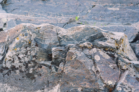 Background of an interesting layered stoneの写真素材