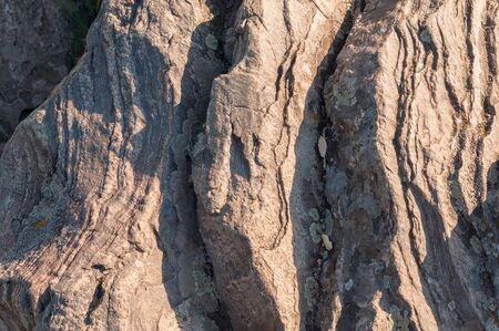 Background of an interesting layered stoneの写真素材