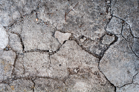 Texture old concrete wall cracks, grunge surface, vintage background, blank retro template for ad banner design, rough material.の写真素材