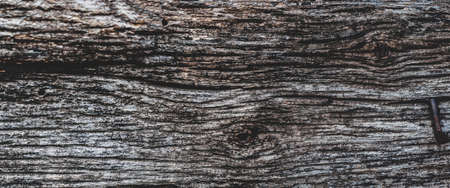 Grunge wood material surface, old hardwood planks, atmospheric exposure, outdoors. Dark texture close-up.の写真素材