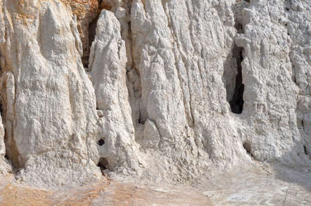 Rocky fast river. Running water, flowing with rapids, horizontal photo.の写真素材