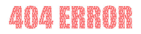 Inscription 404 error from  bacteria  word pattern, red color design flat style vector illustration....
