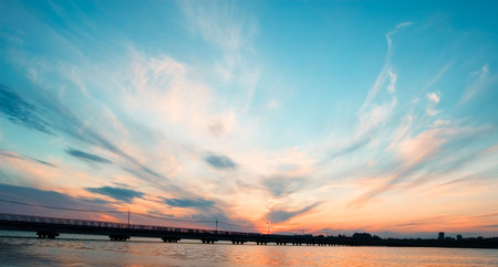 The sea seaside on background sky.の写真素材
