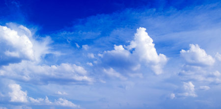 The beautiful blue sky and white clouds.の写真素材