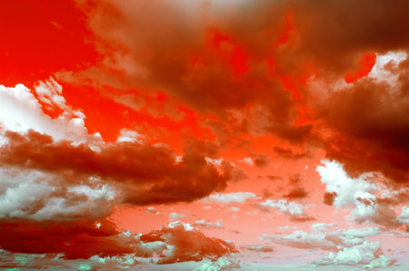 Fantastic red sunset. Abstraction