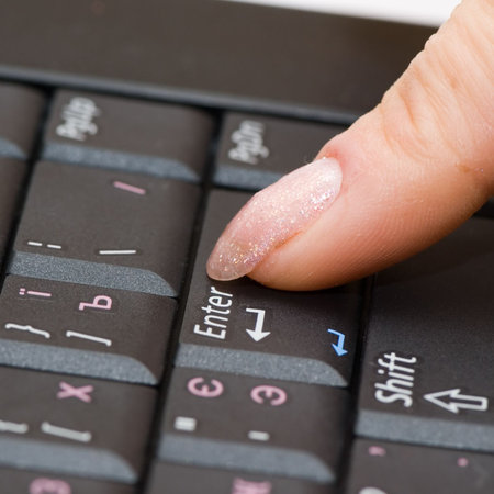 keyboard & finger