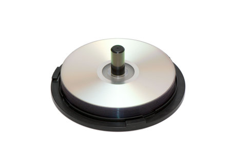 Computer disks isolated on a white background.の写真素材