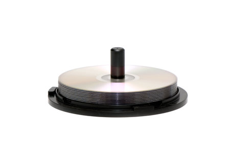 Computer disks isolated on a white background.の写真素材