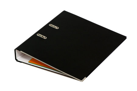 loose-leaf binder on a white background.の写真素材
