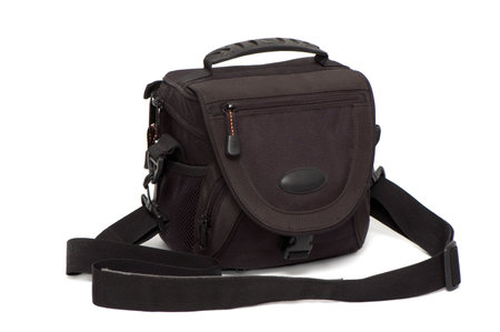 Bag for the camera isolated on a white background.の写真素材
