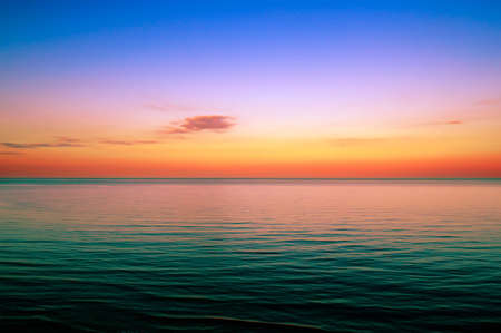 Beautiful sunset above the sea                                    の写真素材