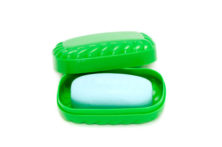 soap and soap-box isolated on a white background                                  の写真素材