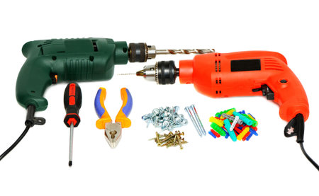 Tools isolated on a white background
