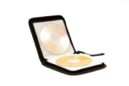 Bag for digital disks isolated on a white background                                    の写真素材