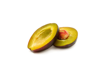  plum isolated on a white background                                   の写真素材