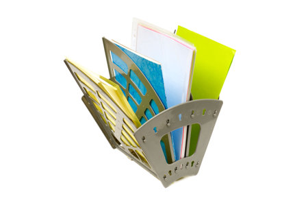   Box for papers isolated on a white background                                 