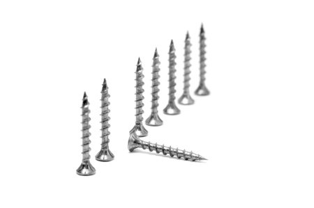 screws isolated on a white background      の写真素材
