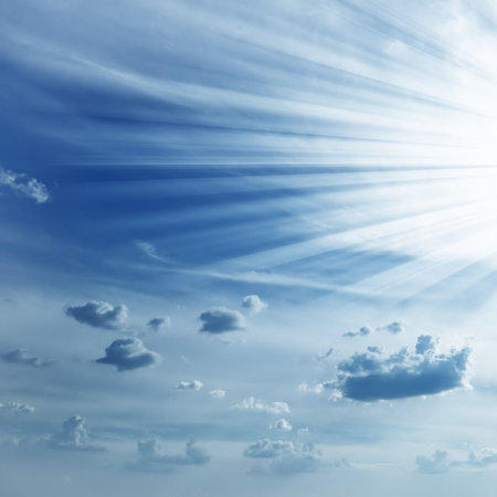 sun on blue sky                                    